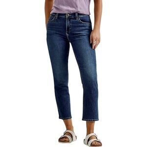 LEE Women’s Size 12 Legendary Regular Fit Mid-Rise Capri Denim Stretch Jeans